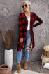 Print Colorblock Long Cardigan